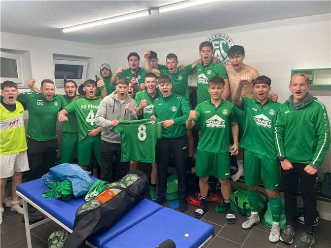 Glückliche A-Junioren der Alemannia zum Saisonabschluss. Foto: privat