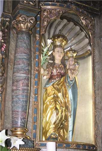 Gnadenbild der Gottesmutter mit der Lilie in Barweiler. HG