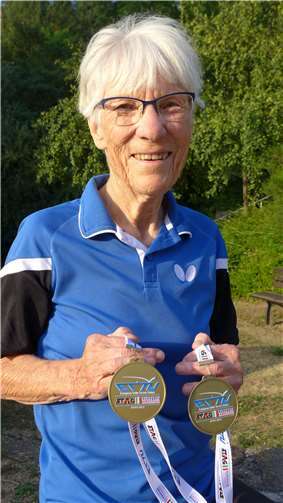 Gold im Doppel und Bronze im Einzel für Rheinbreitbacherin Heidi Wunner bei den Tischtennis-Europameisterschaften der Senioren in Rimini. Foto: Riddering