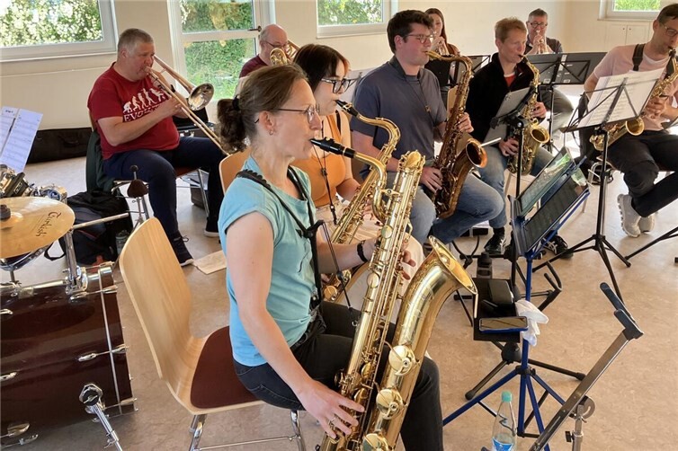 Gordons Big Band bei der Generalprobe
