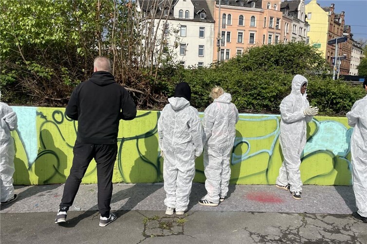 Graffiti Workshop der Schüler unter Leitung von Dater123