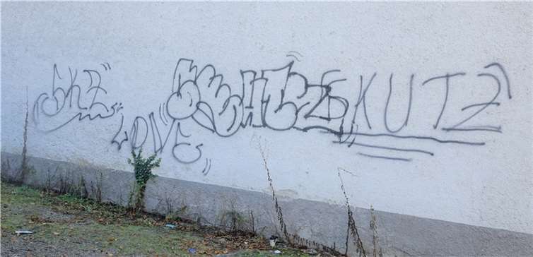Graffitis wie diese ärgern die Urmitzer. Foto: privat