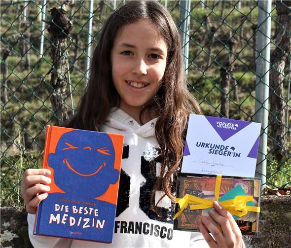 Greta K. siegte im Vorlesewettbewerb.Foto: Realschule plus Cochem