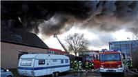 Großbrand in der Halle eines KFZ-Handels und Zubehörbetriebes