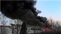 Großbrand in der Halle eines KFZ-Handels und Zubehörbetriebes
