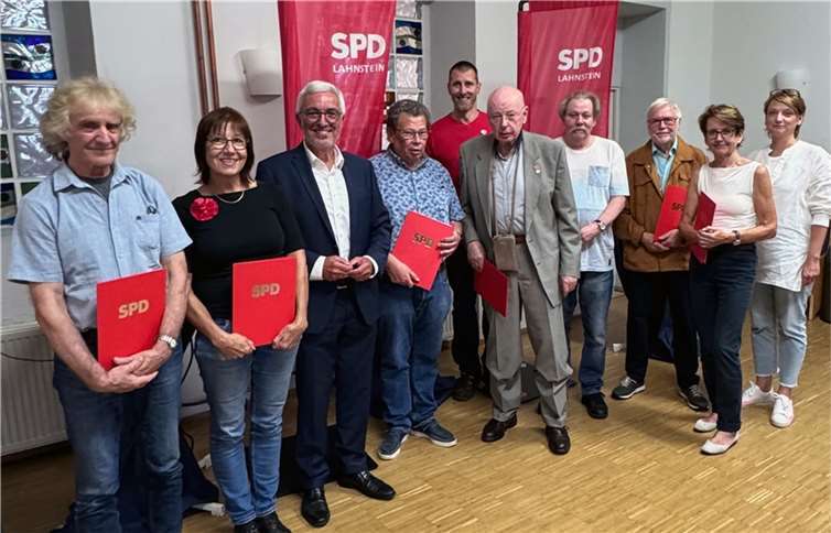 Große Ehrungen bei der Mitgliederversammlung des SPD Ortsvereins Lahnstein. Quelle: SPD Lahnstein