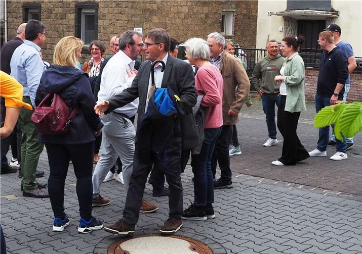 Große Freude beim Wiedersehen der Gäste aus Bayern.