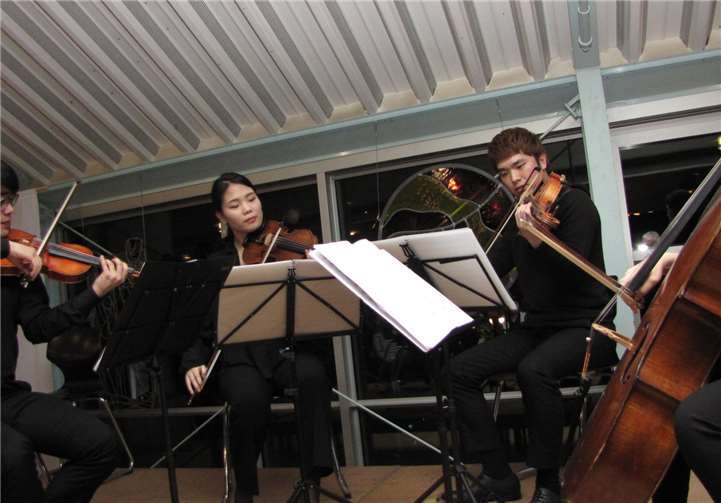 Große Konzentration beim Streichquartett von Felix Mendelssohn.