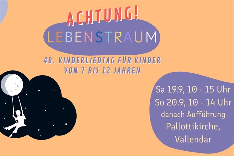 Große Träume, verrückte Ideen und die Frage: Was möchte ich im Leben einmal erleben, werden oder entdecken? Damit beschäftigt sich der 40. Kinderliedtag von Haus Wasserburg am Samstag, 19. und Sonntag, 20. September.