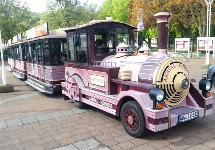 Großen Spaß hatten die Kinder der integrativen Kindertagesstätte bei ihrer Fahrt durch die Stadt. privat