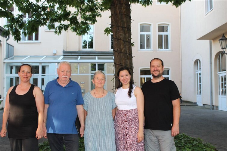 Grüne Stadtratsfraktion Bad Neuenahr-Ahrweiler v.l. Kristina Schmidt Hubert Rößel Birgit Stupp Sarah Rößel Christoph Scheuer
