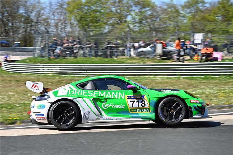 Grüner Motorsport: Mit der Rennpremiere des Cayman GT4 RS Clubsport M von Manthey und Griesemann soll der Motorsport nachhaltiger werden.