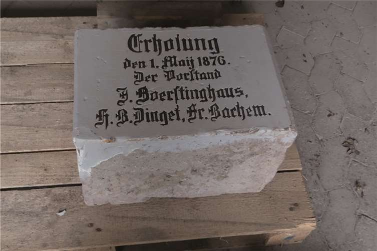 Grundstein des ehemaligen Kurhauses von 1876. privat