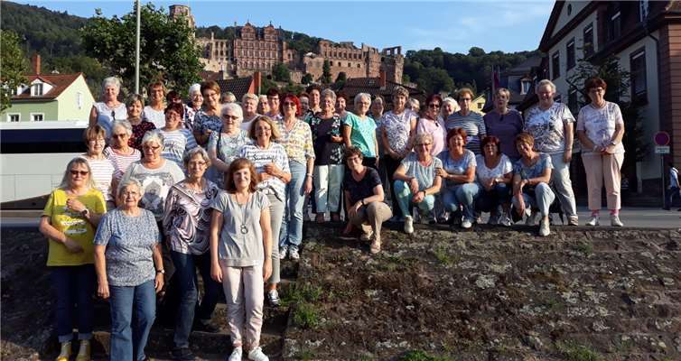 Gruppenfoto mit der Heidelberger Schlossruine im Hintergrund. Foto: privat