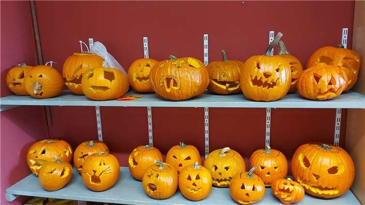 Gruselige und außergewöhnliche Kürbisse entstanden beim alljährlichen Kürbisschnitzen.