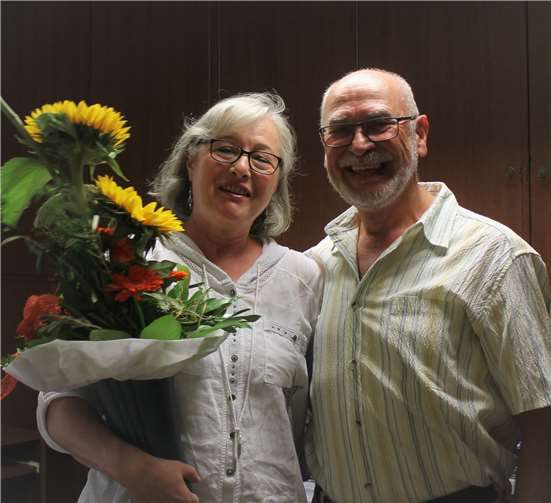 Günter Chatenay dankte Marita Kill für ihren Einsatz für den PostSV. Foto: privat