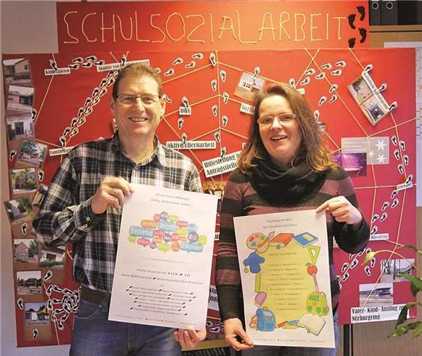 Günter Mahlberg und Iris Sauer haben das Projekt „Willkommen - Flüchtlingskindern den Schulstart erleichtern“ gestartet. privat