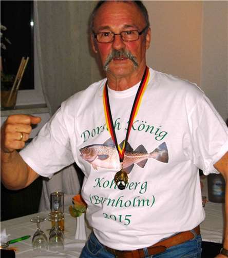 Günter Treib freute sich über den Titel „Dorschkönig 2015“.
