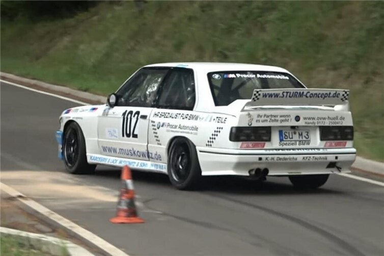 Günther Borzek mit seinem BMW M3 beim Bergslalom des MSC Osann-Monzel 