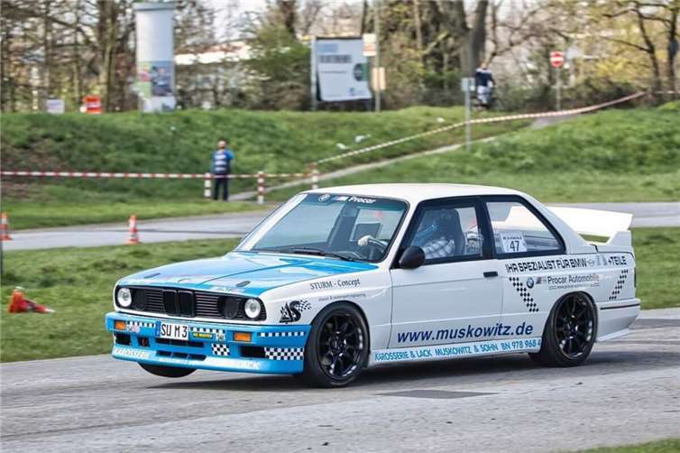 Günther Borzek mit seinem bildschöne BMW M3 im Einsatz.
