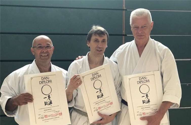 Gunar Weichert, der die Prüfung zum 8. DAN und Georg Karras, der die Prüfung zum 7. DAN bestand.Foto: privat