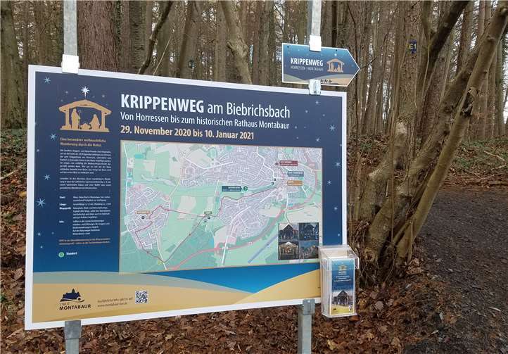 Gut beschildert ist der Krippenweg schnell zu finden.
