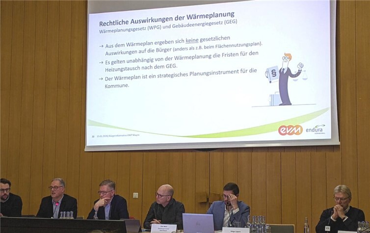 Gut besuchte Informationsveranstaltung zur kommunalen Wärmeplanung in Mayen: Stadt, Fachplaner und Energieexperten informierten über Ergebnisse, Perspektiven und individuelle Fragen der Wärmeversorgung.Foto: Michael Helsper