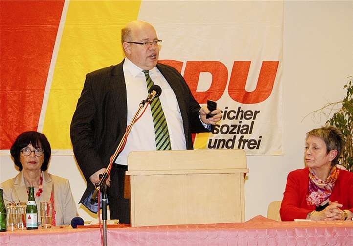 Gut eine Stunde sprach Peter Altmaier.