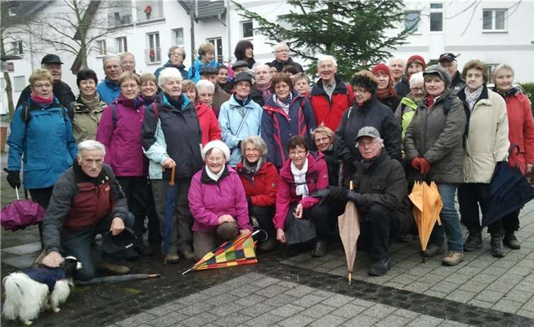 Gut gelaunte Wanderfreunde trafen sich an Silvester.privat