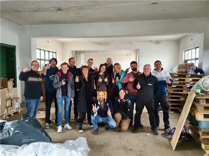 Gute Laune bei den Ehrenamtlichen aus dem Kreis Neuwied. Foto: privat