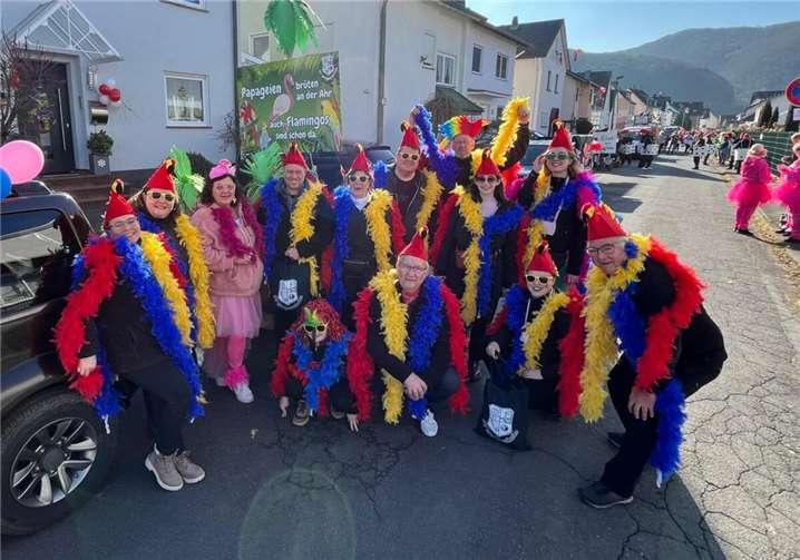 Gute Laune beim SV Walporzheim vor dem Karnevalsumzug.  Foto: M. Müller