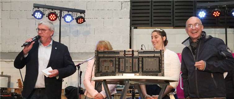 Gute Laune herrschte bei Landrat Sebastian Schuster und Bert Spilles.