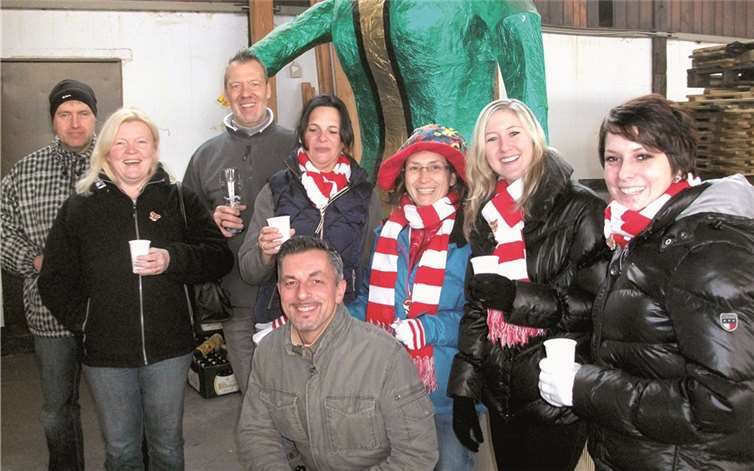 Gute Stimmung bei der Kirmesgesellschaft.