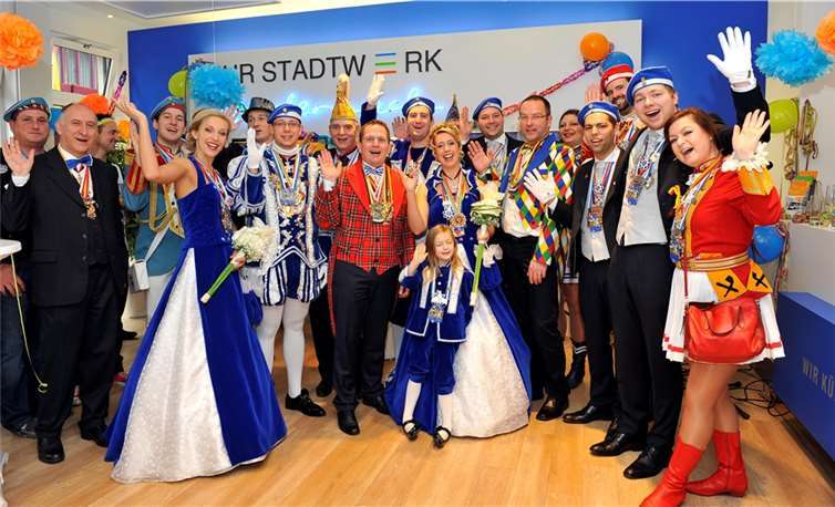 Gute Stimmung beim Prinzenempfang der Stadtwerke.privat