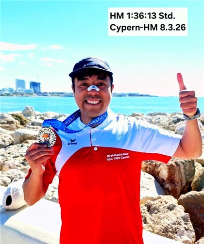 HM beim CYPRUS–Marathon – Cuong TRAN 1:36:13 Std.