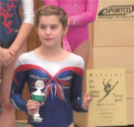 Hannah Lepiors bei der Siegerehrung.  Privat