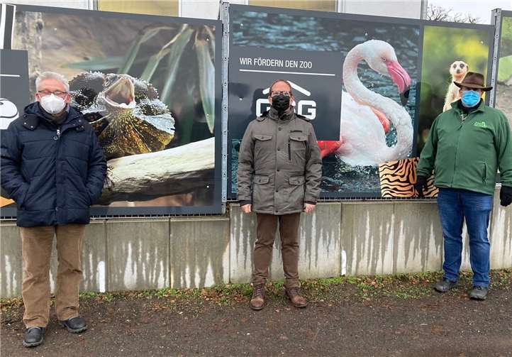 Hans-Dieter Neuer, Holger Wolf und Mirko Thiel besuchten den Neuwieder Zoo. Foto: privat