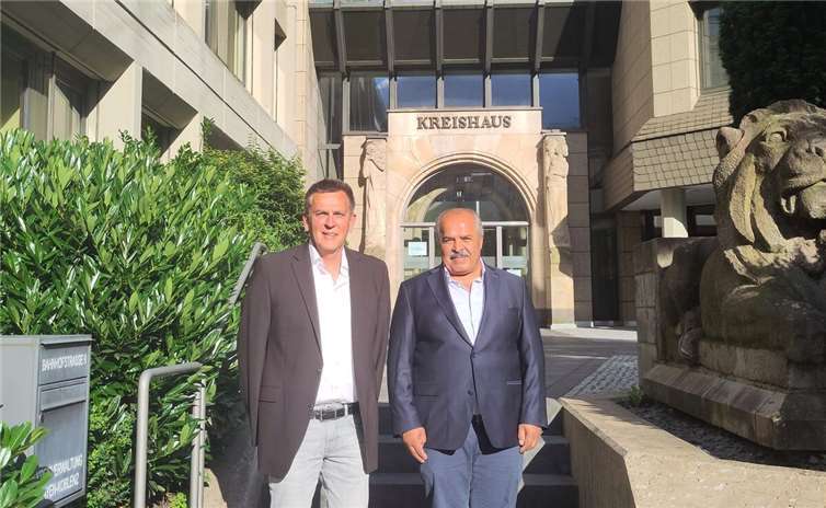 Hans-Georg Schönberg (li.), und Aziz Aldemir. Foto: FWM3/DieLinke Fraktion im Kreistag