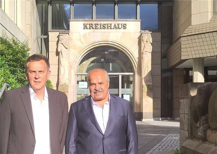 Hans-Georg Schönberg (li.) und Aziz Aldemir von der Fraktion FWM3/DieLinke.Foto: FWM3/Die Linke