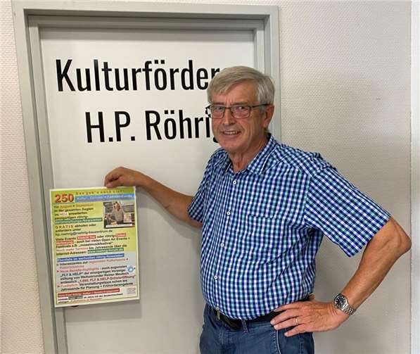 Hans Peter Röhrig freut sich, dass er im August-Newsletter über eine Rekordzahl von 250 Kultur-, Genuss- und Familien-Events informieren kan. Foto: röhrig