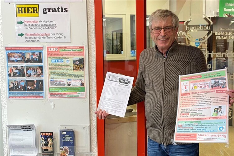 Hans Peter Röhrig mit dem neuen Highlight-Newsletter für Februar.