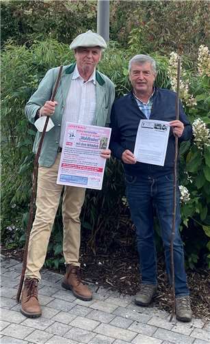 Hans Peter Röhrig und der Wilddieb werben für den 29. Oktober um 17 Uhr. Dann startet startet letztmals in diesem Jahr ab röhrig-Kulturbühne das beliebte „Benefiz-Waldbaden“, bei dem alle Einnahmen den Flutopfern zugute kommen.