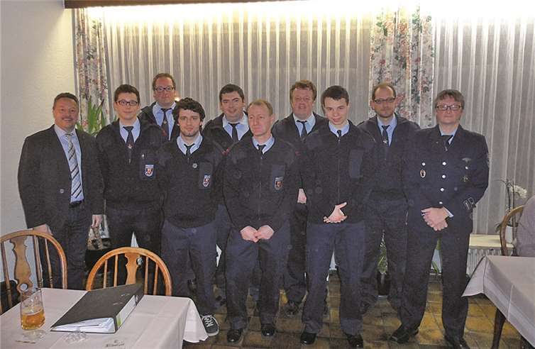 Hans Werner Breithausen, Sven Kalbitzer, Oliver Seifert, Kevin Dreblow, Frank Lehnert, Thomas Kopper, Frank Tluste, Michel van Geldern, Achim Schmidt, Peter Schäfer (v.li.) privat