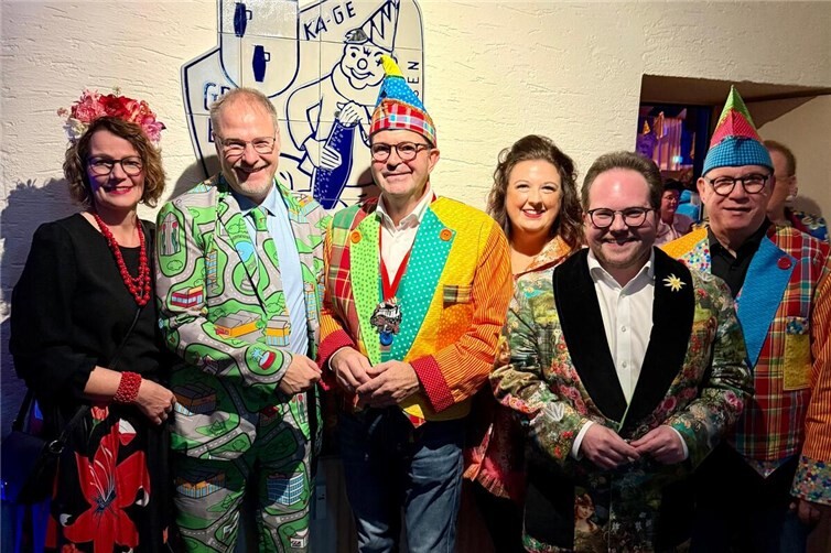 Harald Orthey (MdB, 2. v.l.), Peter Moskopp (MdL), Pascal Badzion (Erster Kreisbeigeordneter des Kreis MYK), Alexandra Menge.