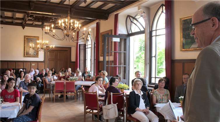 Hardy Rehmann begrüßt die Gäste zum Projekt-Abschluss.Fotos: HG