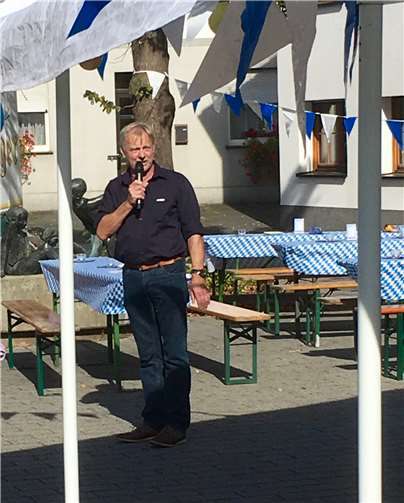 Harry Dobrig bei der Begrüßung im letzten Jahr