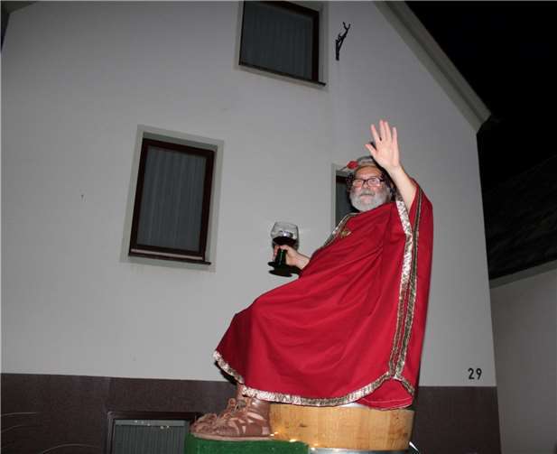 Hatte den besten Ausblick: Bacchus Bernd Walter.