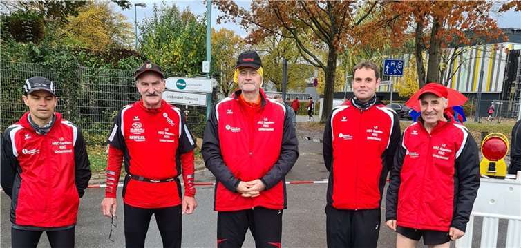 Hatten Spaß nach den 10.000 m in Föhren – v.l.: I.Baumgart – M. Berke – V. Penner – D. Krämer und M. Schmitt .Fotos: privat