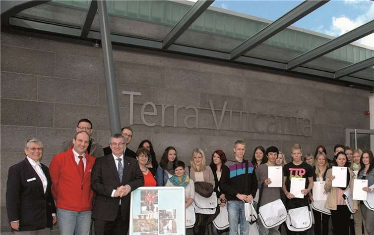 Hatten einen erlebnisreichen Tag: Statt in die Schule ging es für die Schülersanitäter aus MYK ins Terra Vulcania nach Mayen.Privat