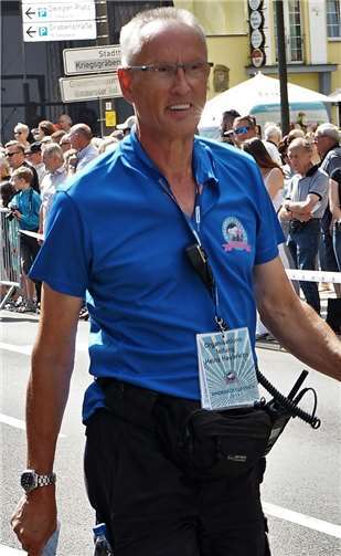 Haubrichs am Sonntagmorgen vor dem Corso in Aktion.